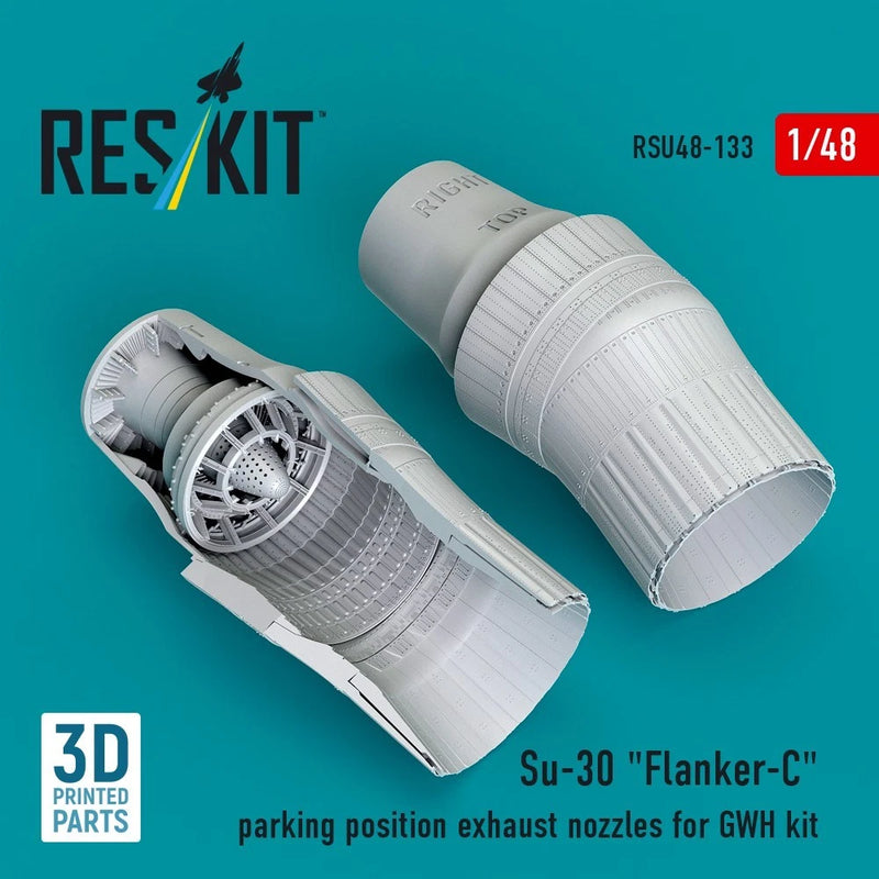Su-30 "Flanker-C" parking position exhaust nozzles for GWH Scale 1:48 RSU48-0133