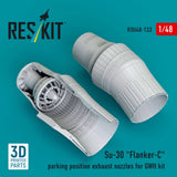 Su-30 "Flanker-C" parking position exhaust nozzles for GWH Scale 1:48 RSU48-0133
