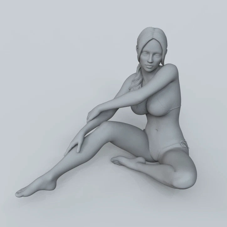 1/24 Resin Figure Sexy Beauty Sitting Girl Car Girl Model Unpainted Unassembled