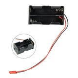 Black AA battery holder with wire connector and insert compartment for RC models
