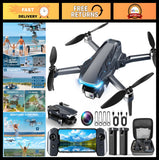 2K HD GPS Drone with Camera, Foldable FPV, Auto Return, Follow Me, 5G, 2 Batteri