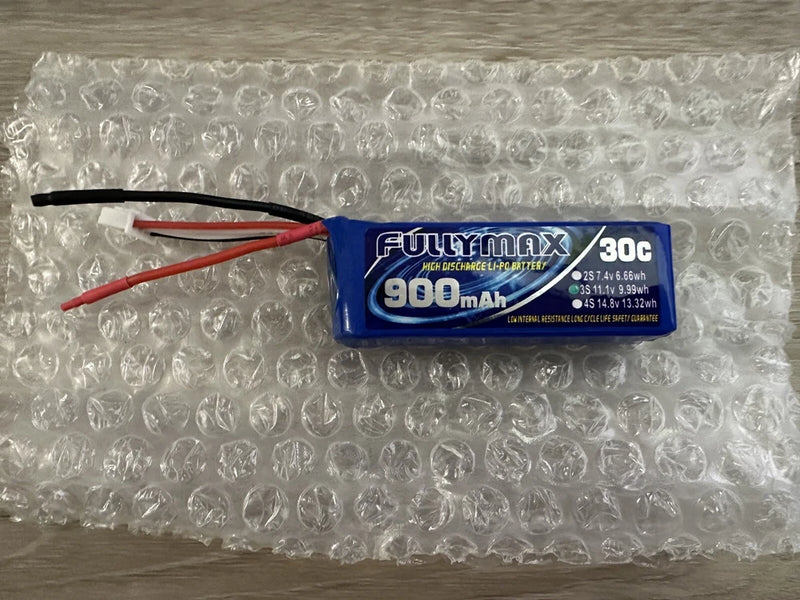 FULLYMAX 11.1 V 900mAh 9.99Wh 30C Lipo Lithium-Polymer Battery Blank Wires Battery
