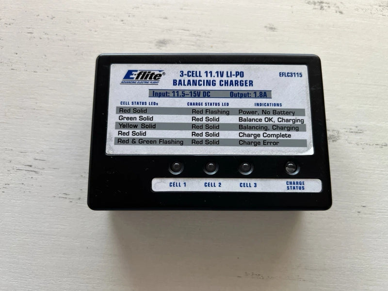 E-Flite LiPo Balancing Battery Charger 3S 11.1-V 1.8A-EFLC3115 Battery