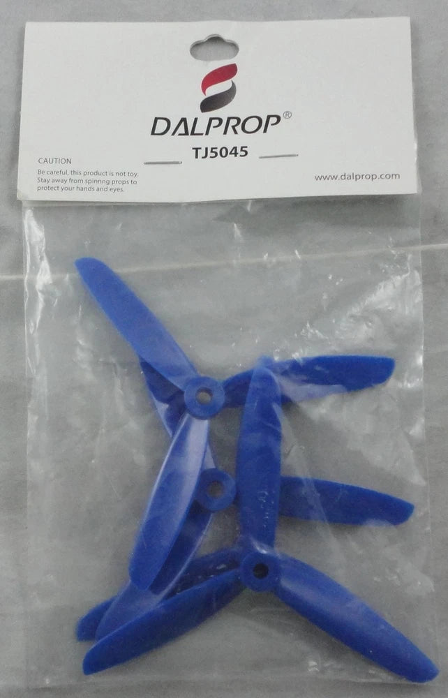Dalprop Blue 3-Blade Quad-Copter/Drone Propellers (CW/CCW, 4pcs) DLPTJ5045BL