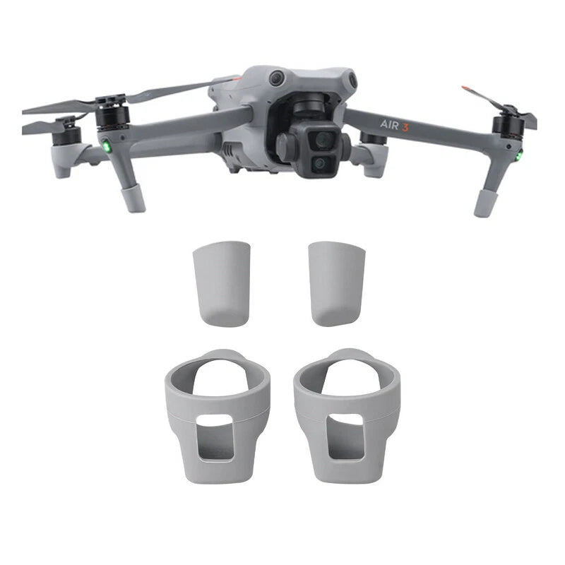 Silicone dustproof landing pads set, four grey leg covers