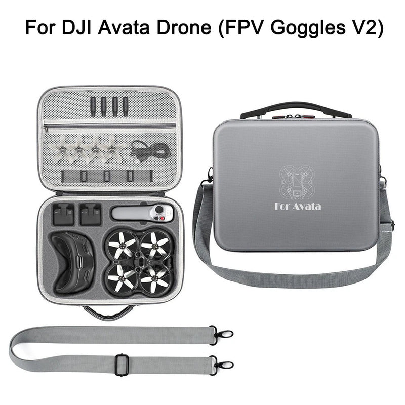 For DJI Avata FPV Goggles V2 Drone Accessory PU Storage Shoulder Bag Waterproof