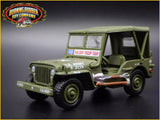 WWII WILLYS MB JEEP ARMY US ARMY VIETNAM USO TOUR 1:64 SCALE DIECAST MODEL CAR