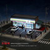 Diorama 1/64 Diecast Car Garage Model LED City Street Building Store Display US