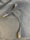 3.5mm stereo Female Jack to 2 RCA Male plug Converter Adapter split Y Cable Gold
