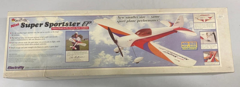Great Planes ElectriFly Mini Super Sportster EP 39.5?? ARF RC Airplane + Engine