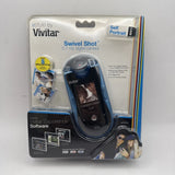 Sealed Vivitar SwivelShot 5.1MP digital camera box with blue camera, Self Portrait
