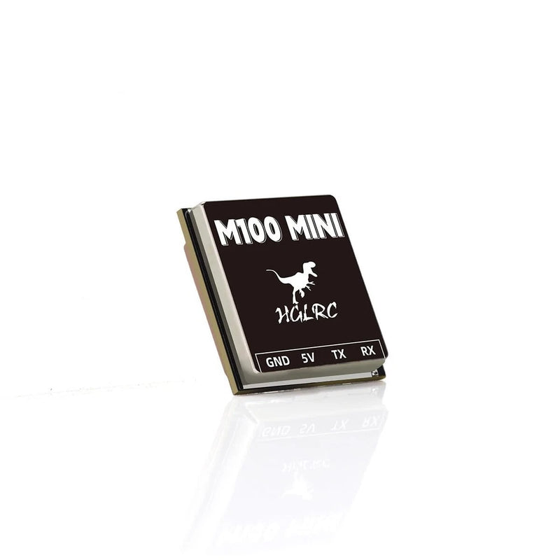 Mini M100 GPS module circuit board, black PCB with M100 MINI and pin labels