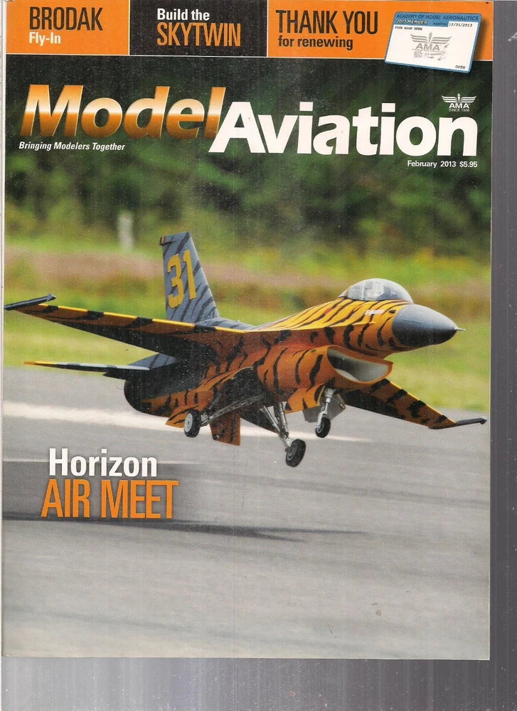 Model Aviation February 2013 Plane Hobby Airplane R/C Radio Skytwin Brodak