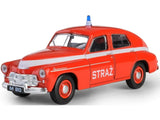 Warszawa M-20 Polish Fire Brigade Legendary Car Model Diecast Red 1:43 Daffi Toy