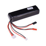 11.1V 2200mAh RC battery pack with JST JR connectors and red/black wire leads