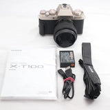 Fujifilm X-T100 Mirrorless Camera Lens Kit, Champagne Gold