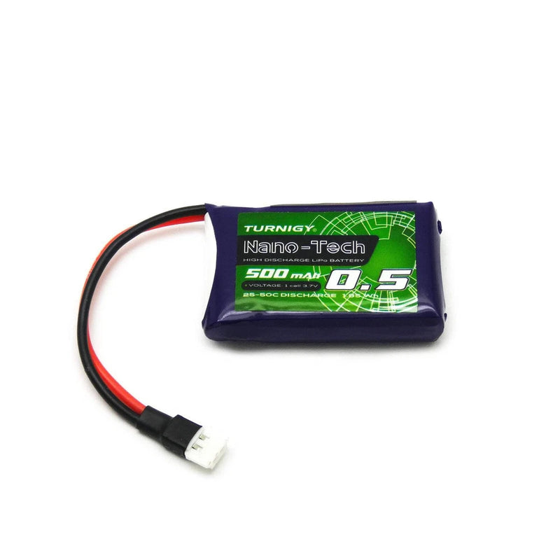 Turnigy Nano-Tech 500mAh 1S LiPo Battery Pack 3.7V 25C 50C Losi Connector Plug Battery