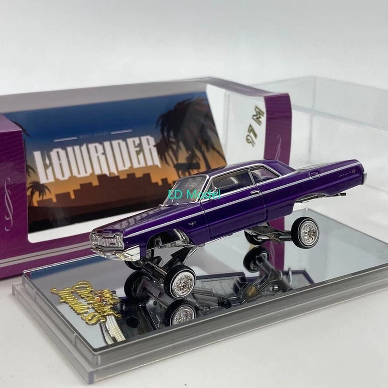 BN 97M 1:64 Purple 1964 Impala SS Lowrider Sports Model Diecast Metal Car