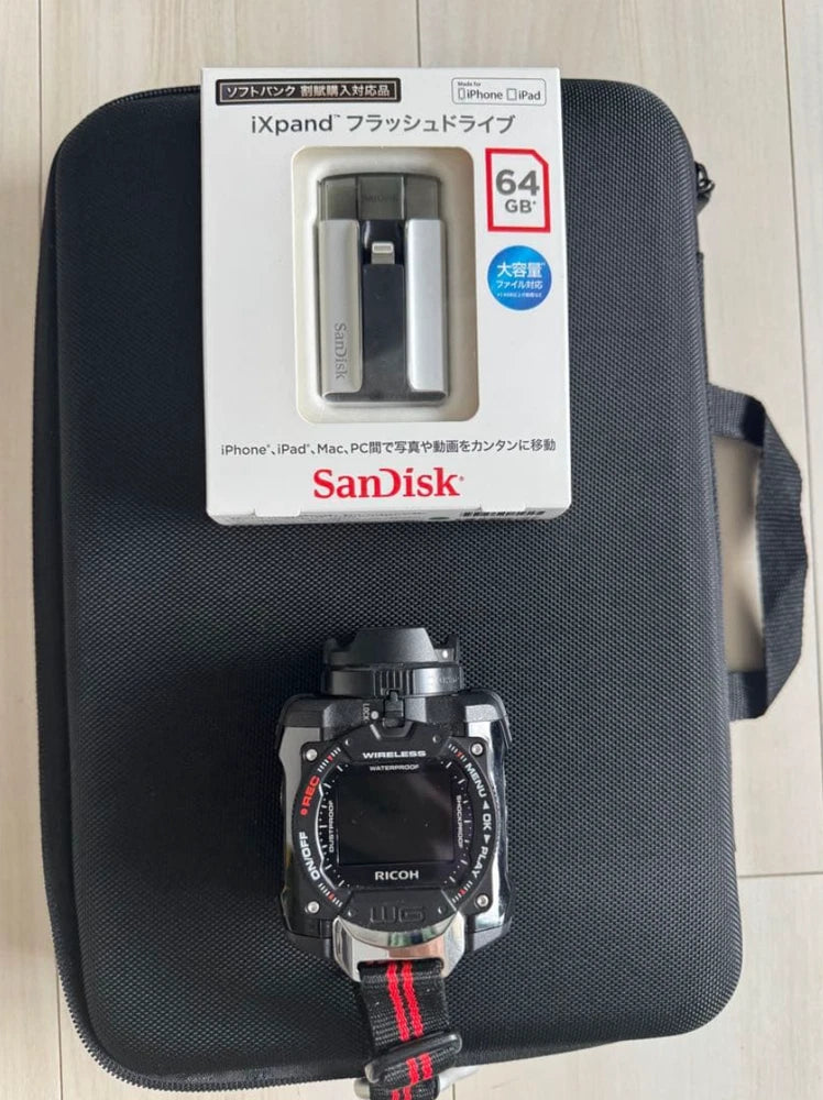 RICOH WG-M1 Waterproof Action Camera Body, Battery, Bonus Items From Japan