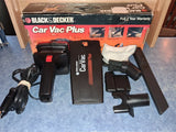 BLACK+DECKER car vacuum kit with handheld unit and multiple nozzles