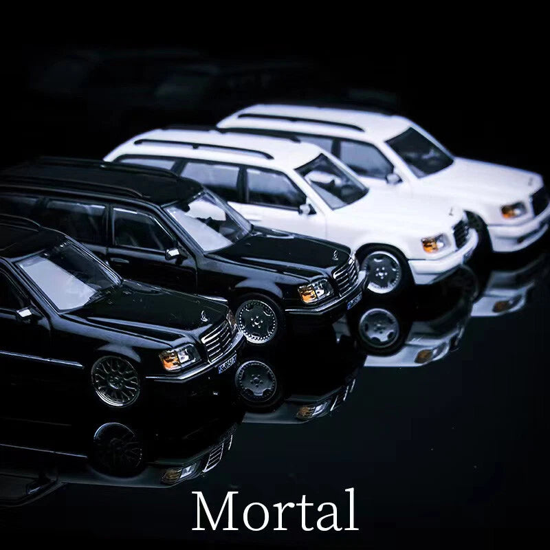 Mortal 1:64 MB S124 Black/White Diecast Model Car