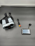 FPV video monitor with headset and cables, 4.3-inch screen