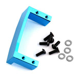 Blue aluminum servo mount base holder set with screws and metal washers