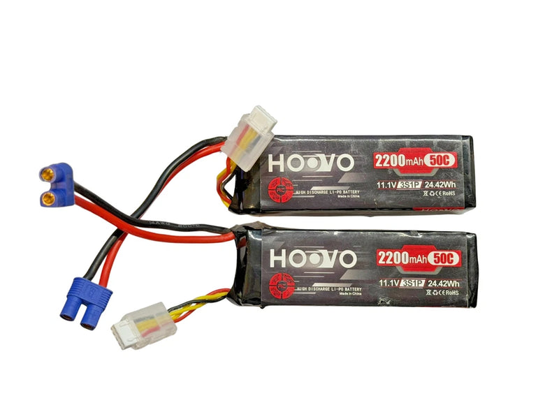 HOOVO 2200mAh 3S 11.1V 50C LiPo Battery 2-Pack Battery