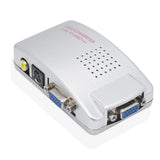 PC VGA to RCA TV AV VGA S-Video Signal Converter Splitter Switch Box Adapter
