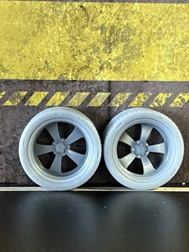 1/24 Scale American Racing Vintage Style Wheel Set Upgrade For Scale Modeling
