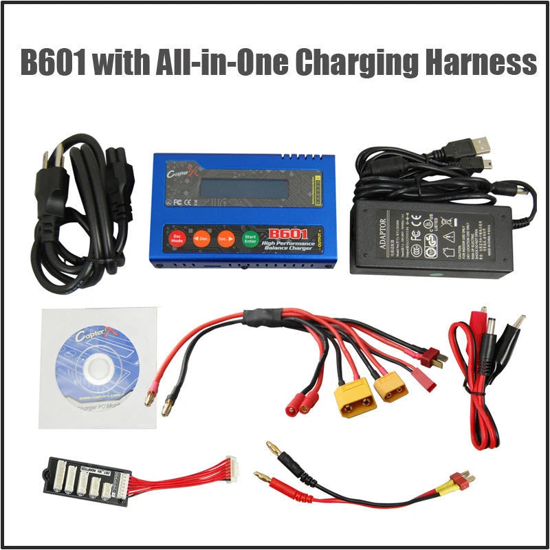 CopterX CX-B601 LiPo Balance Charger + Power Supply+ All-In-One Cable Battery
