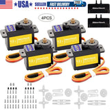 4Pcs SCX24 Digital Servo High Torque Metal Steering for RC Car Boat Truck Robot