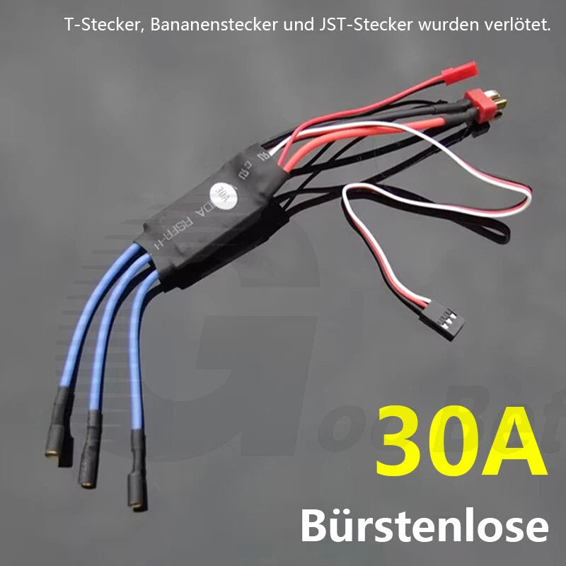 Mini brushless ESC 30A electronic speed controller with wire leads and connectors