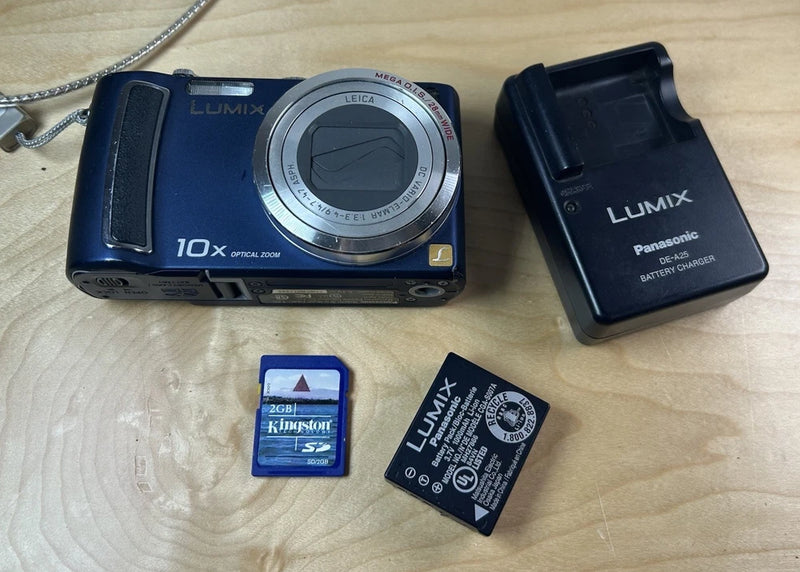 Panasonic Lumix DMC-TZ5 9MP Digital Camera + Battery/Charger/Memory Card