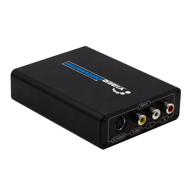 AV S-Video to HDMI-Compatible Converter S-Video/RCA+L/R Audio to HD+Audio RCA...