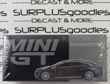 2024 Mini-GT Overseas Box Edition Black MERCEDES-BENZ EQS 580 4MATIC #MGT00694-L