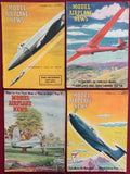 Vintage model airplane news magazine covers, set of four with plane illustrations