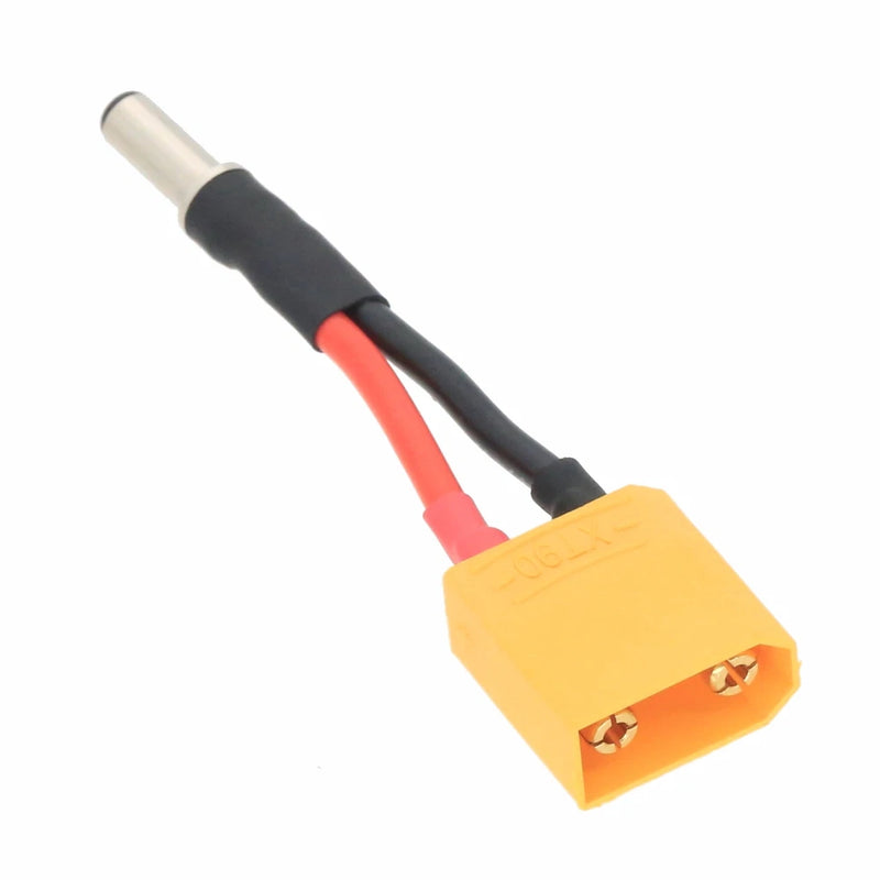 Male DC 5.5 x 2.1mm barrel to XT90 Male cable 14AWG 5CM Lipo Battery Supply FPV