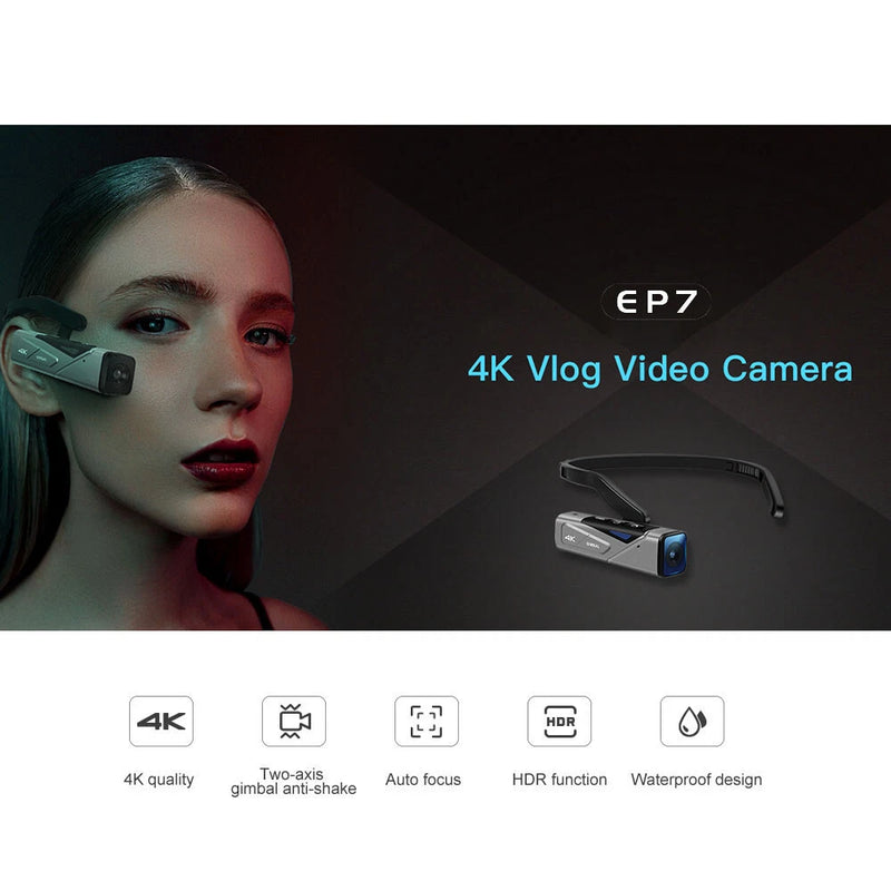 EP7 Head/Hand Action DV Camcorder FHD 4K 60fps Vlog Video  Camera P4X7