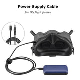 Power Charging Cable Power Supply Line Cord For DJI FPV Combo Goggles V2 Glasses