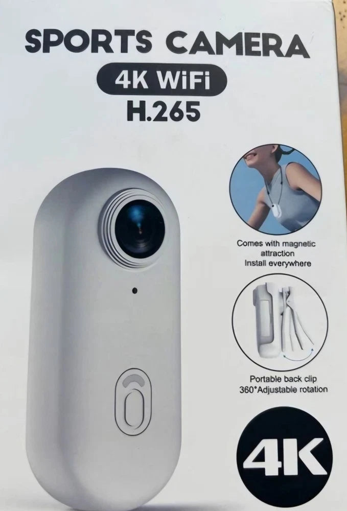 4K WiFi Sports Camera H. 265 Wearable Mini Action Camera Waterproof New