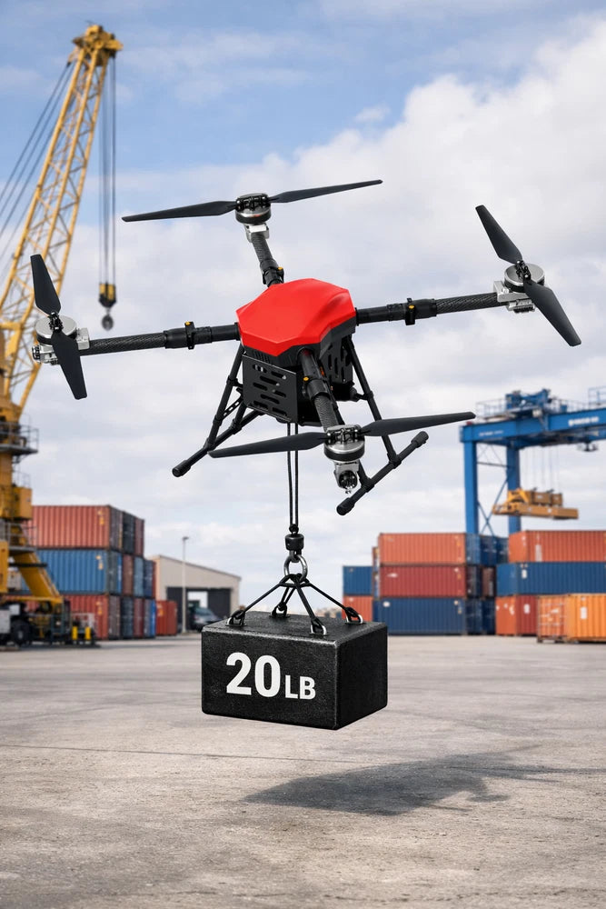 M410 Heavy Lift Drone 5 Miles Radius 22 lbs Payload, Without Charger