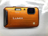 Parts Orange Panasonic Lumix DMC-TS20 Camera 16.1MP 2.7