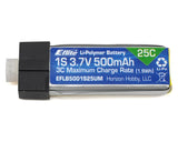 E-Flite Eflite 500mah 1S 3.7v 25C Lipo Battery UMX Glimpse EFLB5001S25UM