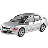 Silver alloy diecast toy car, front three-quarter view with detailed grille and wheels