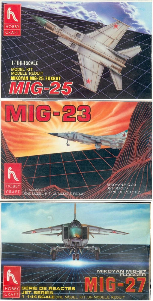 1/144 Hobby Craft MIG-27, MIG-23, MIG27 -LOT of 3 - New In Open Box