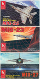 1/144 Hobby Craft MIG-27, MIG-23, MIG27 -LOT of 3 - New In Open Box