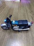 Blue Retro Motorcycle Miniature Model, Battery-Operated, 11cm, Used Battery