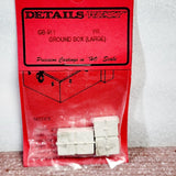 Large ground box battery vaults for HO model railroad, 1 pair in sealed bag