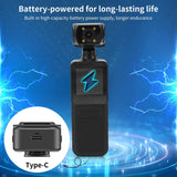 Waterproof sports action camera with Type-C port, front lens and screen